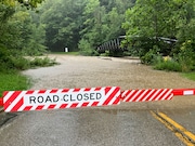 Portions of Valley Parkway in the Rocky River Reservation of the Cleveland Metroparks Have closed due to heavy overnight rains.