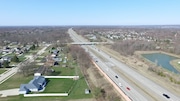 Aerial footage of the site of a proposed interchange along Interstate 71 at Boston Road in Brunswick, Ohio.
